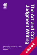 Cover of The Art and Craft of Judgment-Writing: A Primer for Common Law Judges (eBook)