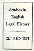 Cover of Studies in English Legal History