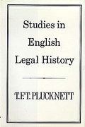 Cover of Studies in English Legal History