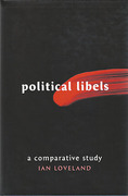 Cover of Political Libels: A Comparative Study