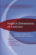 Cover of Implicit Dimensions of Contract: Discrete, Relational, and Network Contracts