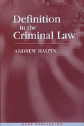Cover of Definition in the Criminal Law