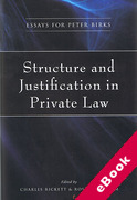 Cover of Structure and Justification in Private Law: Essays for Peter Birks (eBook)