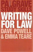 Cover of Writing for Law