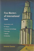 Cover of Five Masters of International Law: Conversations with R-J Dupuy, E Jimenez de Arechaga, R. Jennings, L. Henkin and O. Schachter