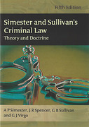 Cover of Simester and Sullivan's Criminal Law: Theory and Doctrine