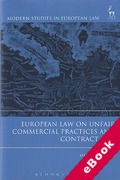 Cover of European Law on Unfair Commercial Practices and Contract Law (eBook)