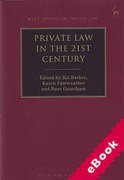 Cover of Private Law in the 21st Century (eBook)