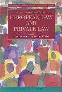 Cover of Cases, Materials and Text on European Law and Private Law