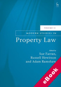 Cover of Modern Studies in Property Law, Volume 11 (eBook)