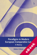 Cover of Paradigms in Modern European Comparative Law: A History (eBook)