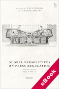 Cover of Global Perspectives on Press Regulation, Volume 1: Europe (eBook)