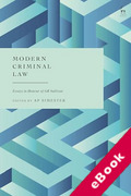Cover of Modern Criminal Law: Essays in Honour of G.R. Sullivan (eBook)