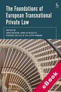 Cover of The Foundations of European Transnational Private Law (eBook)