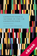 Cover of Constitutional Actors in the UK Constitution (eBook)