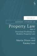 Cover of Modern Studies in Property Law, Volume 13, Part 2: Doctrinal Problems for Modern Property Law