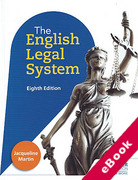 Cover of The English Legal System (eBook)