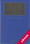Cover of International Carriage of Goods by Road: CMR (eBook)