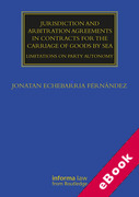 Cover of Jurisdiction and Arbitration Agreements in Contracts for the Carriage of Goods by Sea: Limitations on Party Autonomy (eBook)