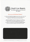 Cover of Lloyd's Law Reports: Bound Volumes Only