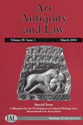 Cover of Art Antiquity & Law