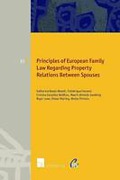 Cover of Principles of European Family Law Regarding Property Relations Between Spouses