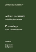 Cover of Actes et documents de la Vingti&#232;me session / Proceedings of the Twentieth Session