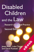 Cover of Disabled Children and the Law: Research and Good Practice (eBook)