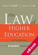 Cover of The Law of Higher Education: Student Version (eBook)