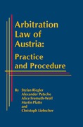Cover of Arbitration Law of Austria: Practice and Procedure