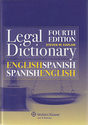 Cover of Legal Dictionary: English/ Spanish and Spanish/ English