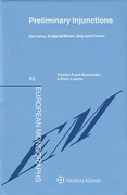 Cover of Preliminary Injunctions: Germany, England/Wales, Italy and France