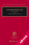 Cover of Japanese Patent Law: Cases and Comments [CRC] (eBook)