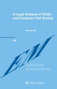 Cover of A Legal Analysis of NGOs and European Civil Society