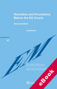 Cover of Remedies and Procedures before the EU Courts (eBook)