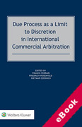 Cover of Due Process as a Limit to Discretion in International Commercial Arbitration (eBook)