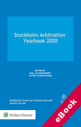 Cover of Stockholm Arbitration Yearbook 2020 (eBook)