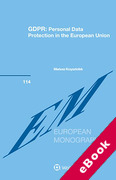 Cover of GDPR: Personal Data Protection in the European Union (eBook)