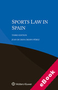 Cover of Sports Law in Spain (eBook)