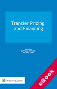 Cover of Transfer Pricing and Financing (eBook)