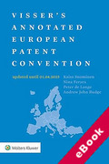 Cover of Visser's Annotated European Patent Convention updated to 01.04.2025 (eBook)
