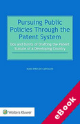 Cover of Pursuing Public Policies through the Patent System: The Dos and Don'ts of Drafting Patent Statutes for Developing Countries (eBook)