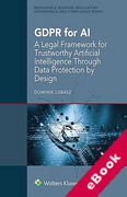 Cover of GDPR for AI: A Legal Framework for Trustworthy Artificial Intelligence through Data Protection by Design (eBook)