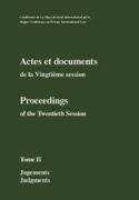 Cover of Actes et documents de la Vingtième session / Proceedings of the Twentieth Session