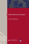Cover of What Family Law for Europe?