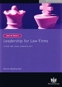 Cover of Leadership for Law Firms: After the Legal Services Act