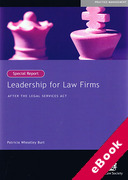Cover of Leadership for Law Firms: After the Legal Services Act (eBook)