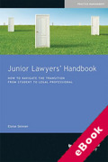 Cover of Junior Lawyers' Handbook: How to Navigate the Transition from Student to Legal Professional (eBook)