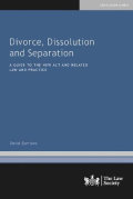 Cover of Divorce, Dissolution and Separation: A Guide to the New Act and Related Law and Practice