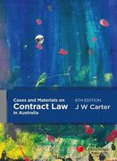 Cover of Cases and Materials on Contract Law in Australia